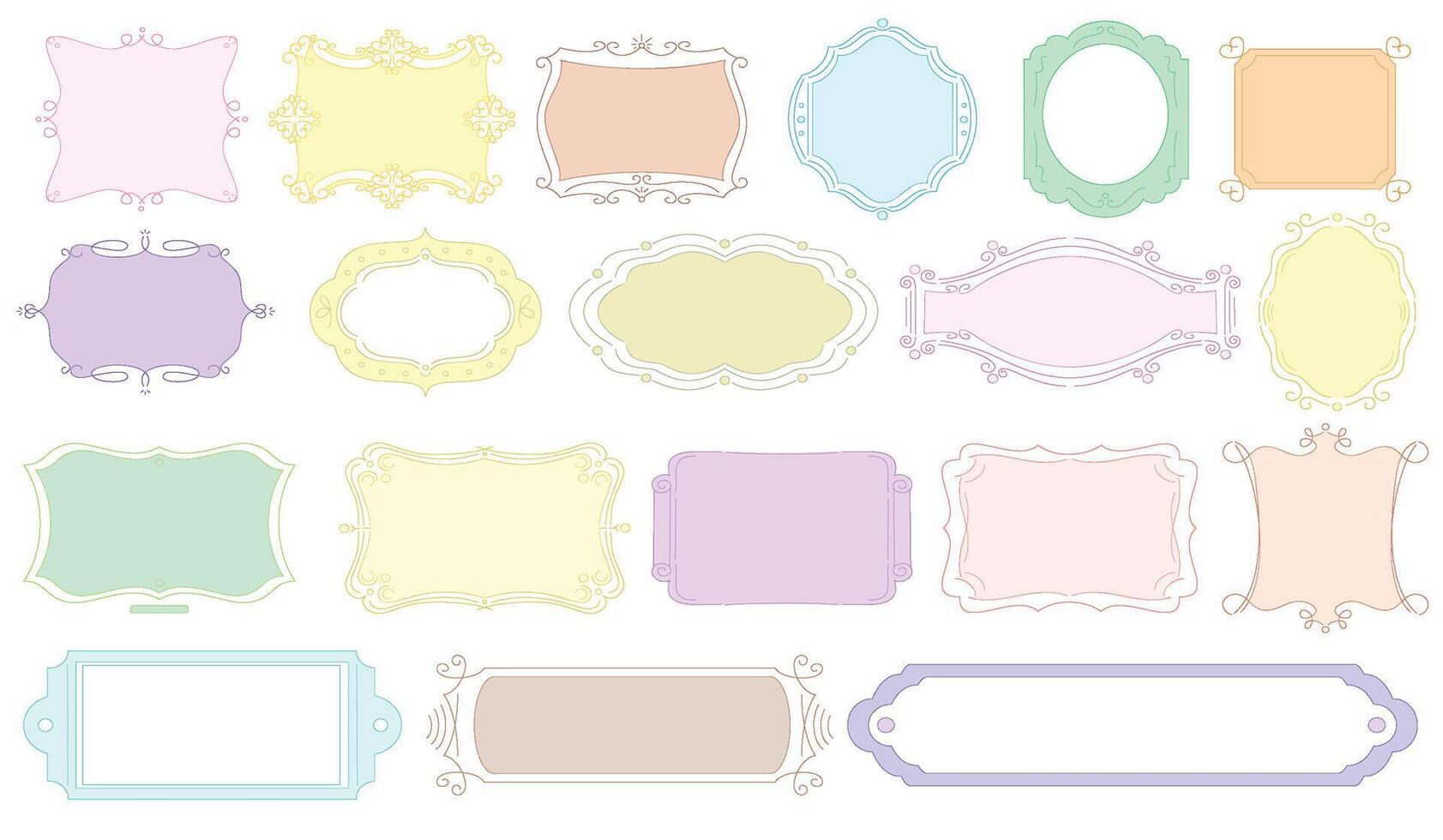 Discover Our Beautiful Pastel Decorative Frames for Your Creative Projects and Unique Ideas vector