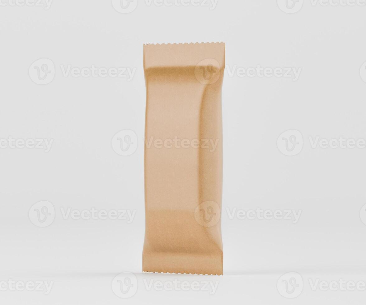 Beige snack wrapper mockup photo