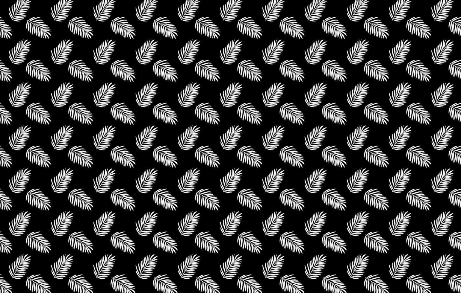 Monochrome Feather Pattern Repeat vector
