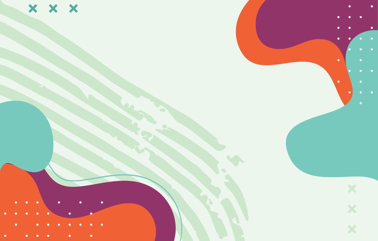 Playful Abstract Shapes and Stripes vector