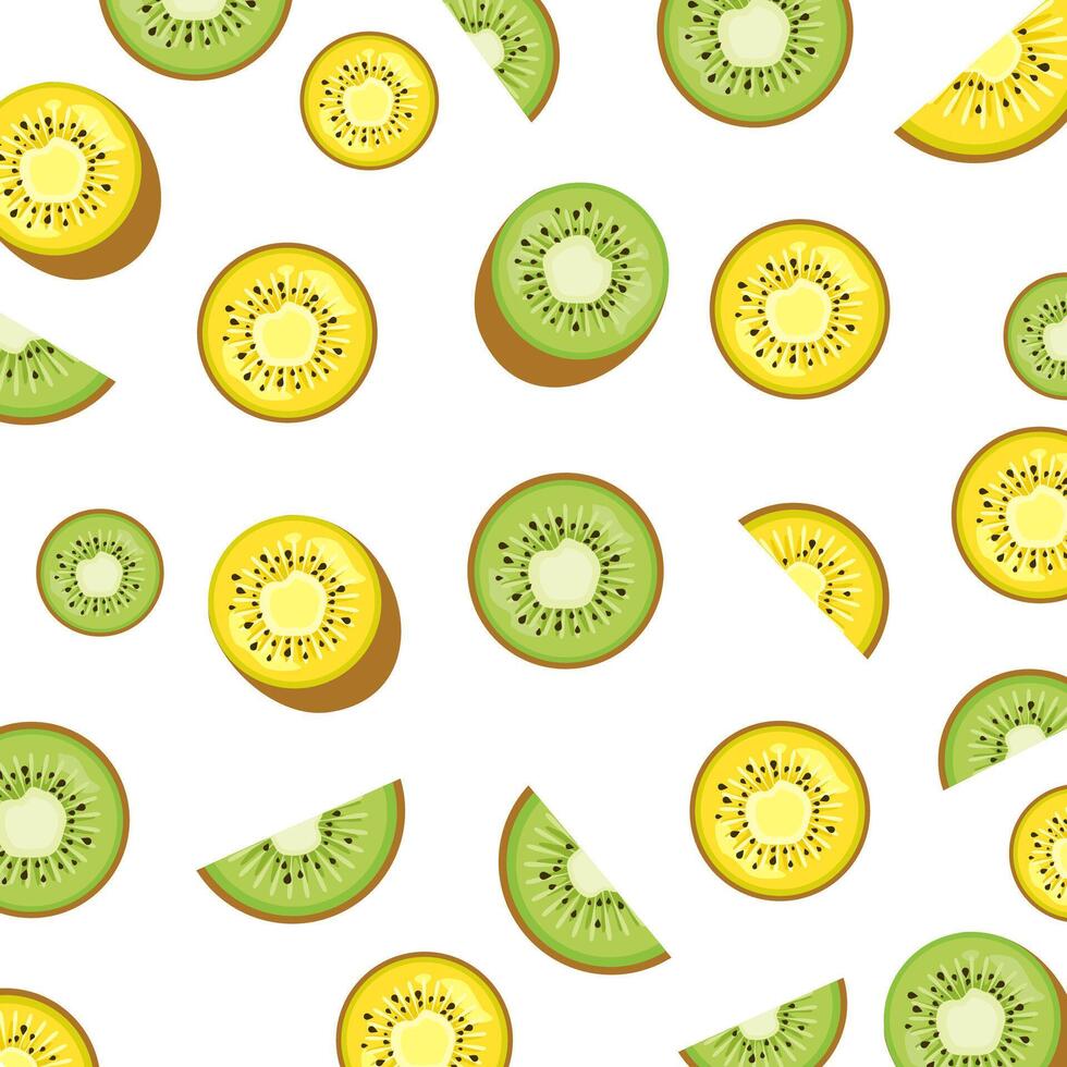 Kiwi seamless pattern. Fresh fruit pattern. Can be used for wallpaper and kitchen decoration. vector
