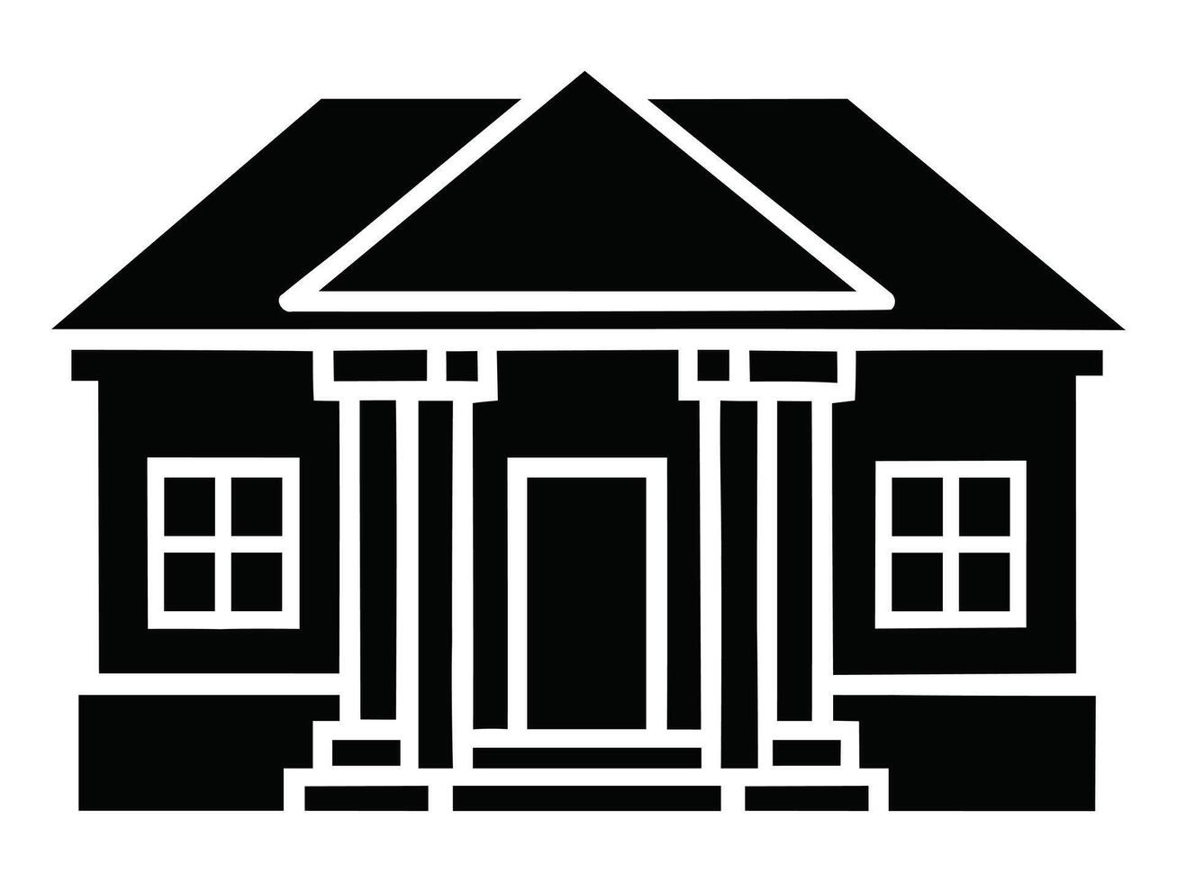 illustration of a classic house depicting a home or real estate building with columns vector