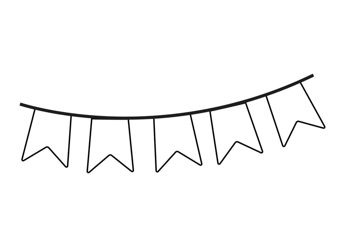 Decorative bunting hanging across a space for a festive celebration in a bright, cheerful atmosphere vector
