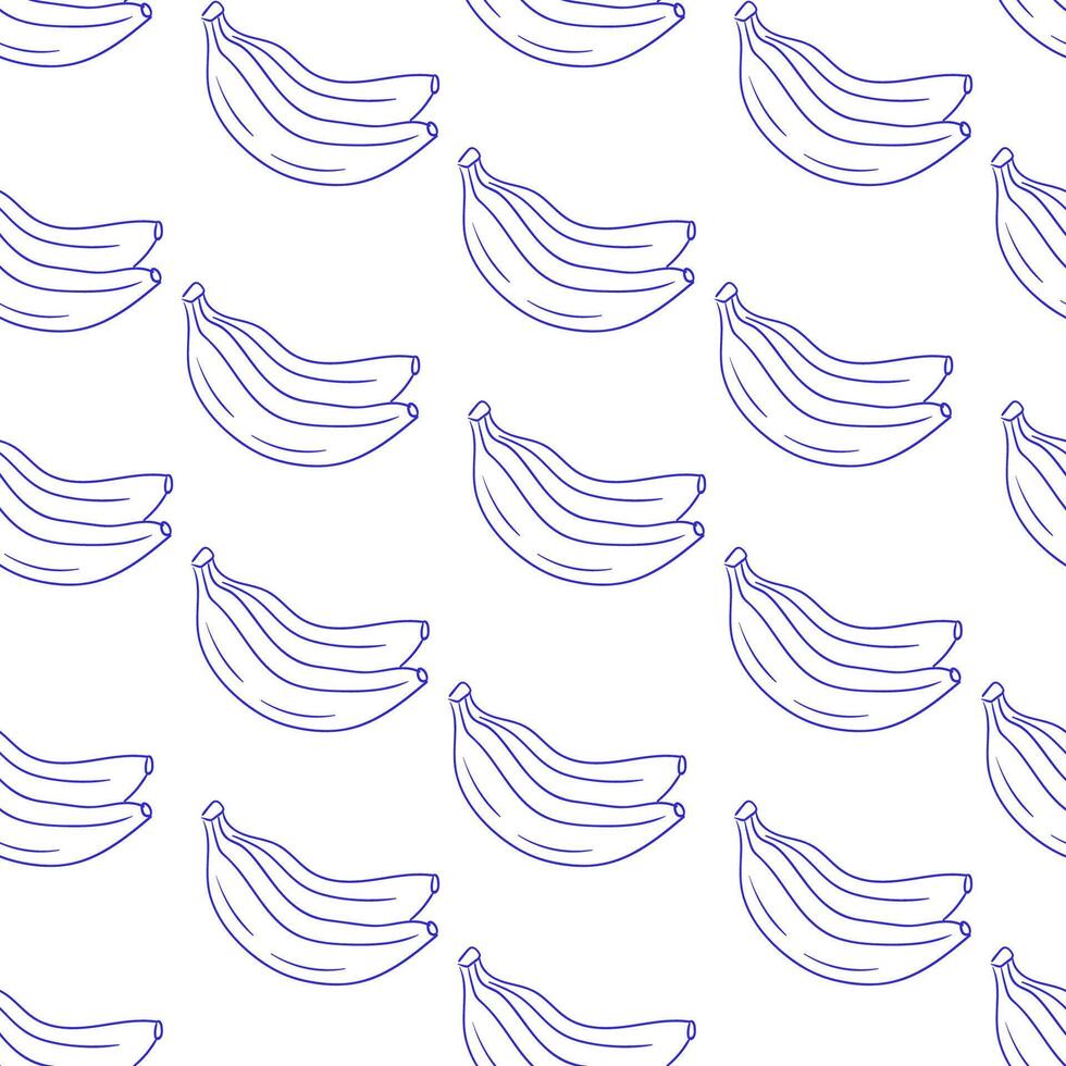 Bananas displayed in a repetitive pattern on a white background showcasing a playful and minimalistic design concept vector