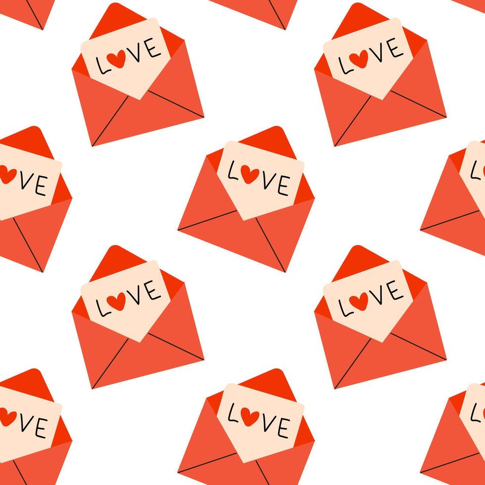 A Beautiful and Colorful Pattern of Love Letters Perfect for Celebrating Valentines Day vector