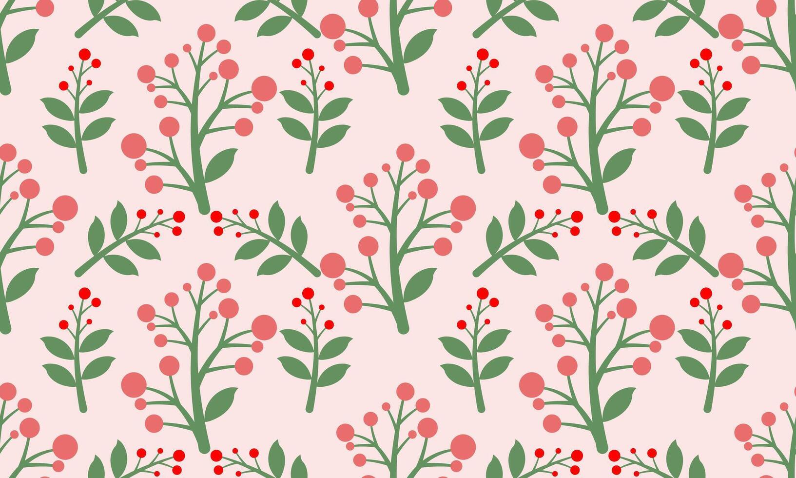 a seamless composed of red cherry and leaves with pink background , design for fabric or various pattern printing works. vector
