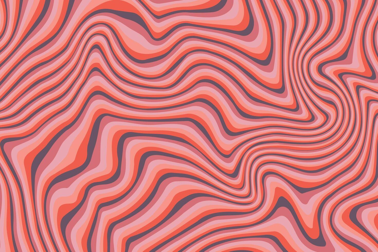 A red and pink background with wavy lines vector