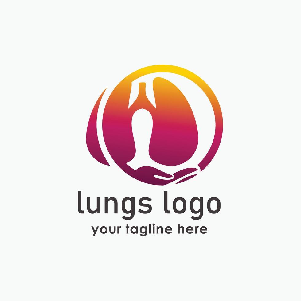 Lungs Care Logo Template Design , Emblem, health Creative Symbol vector