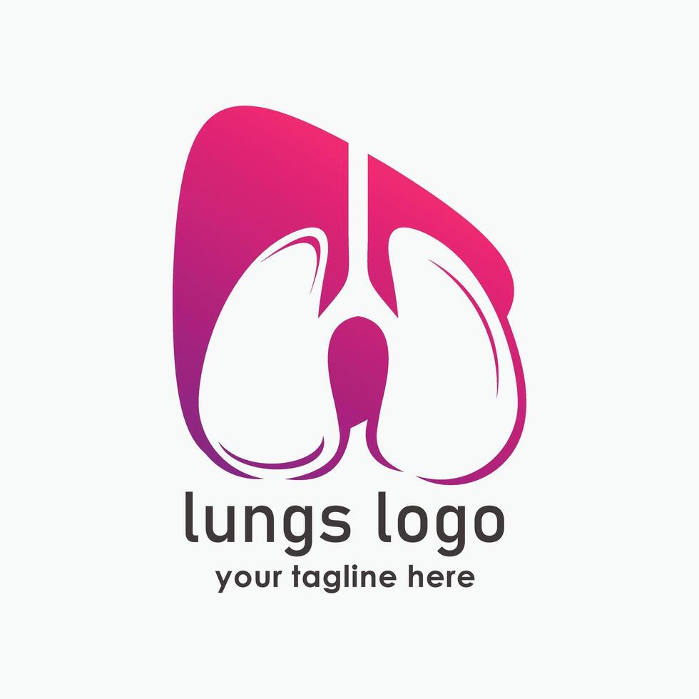 lungs logo icon design, healthy and technology logos, medical and digital logo concept vector