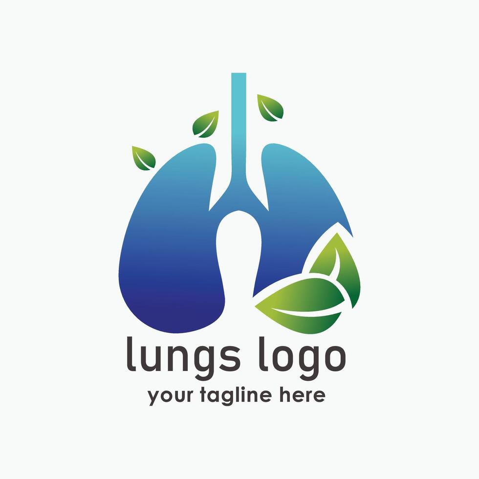 Lungs Leaf logo design template combination, Eco Lungs icon logo , Nature Lungs Logo vector