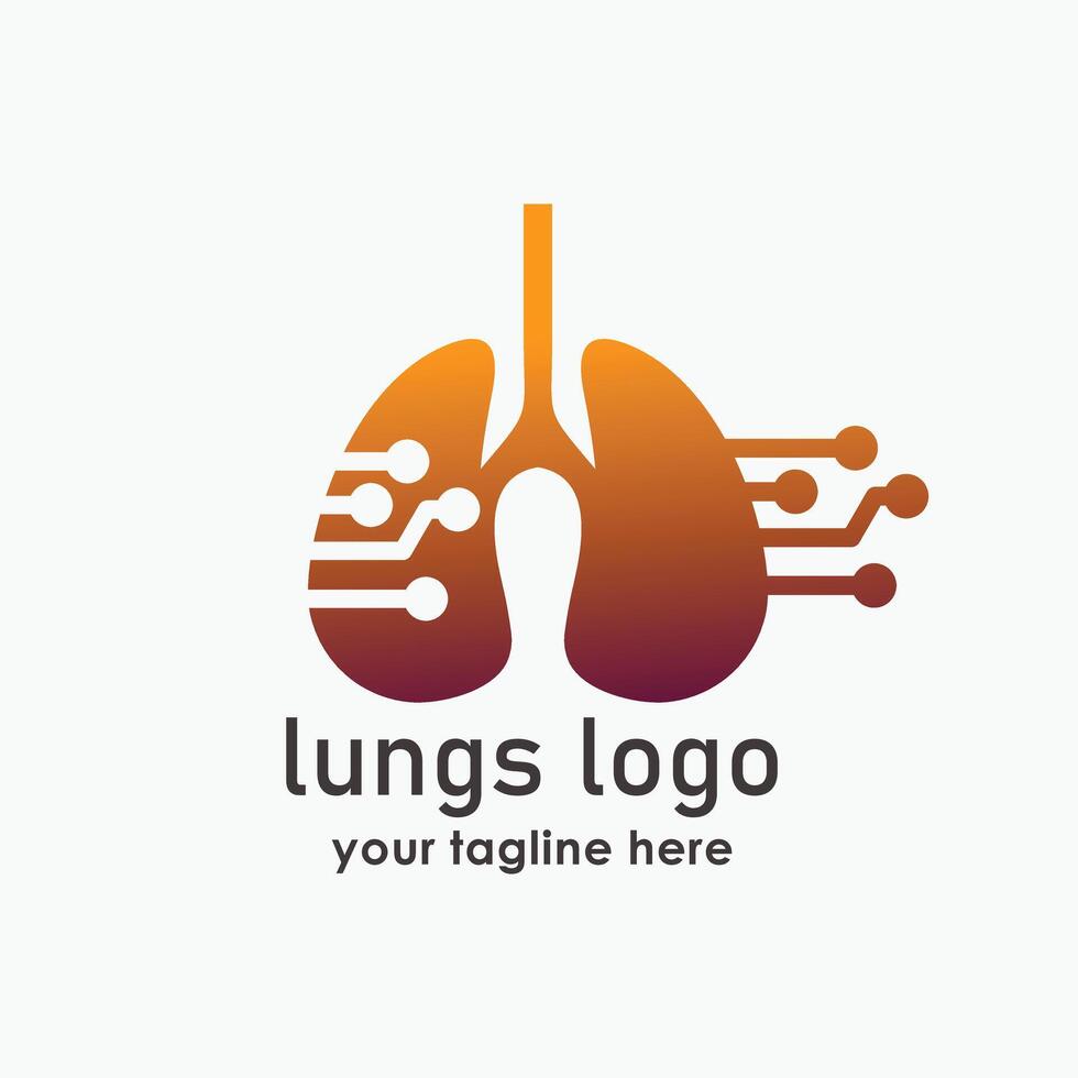 lungs logo icon design, healthy and technology logos, medical icon design vector
