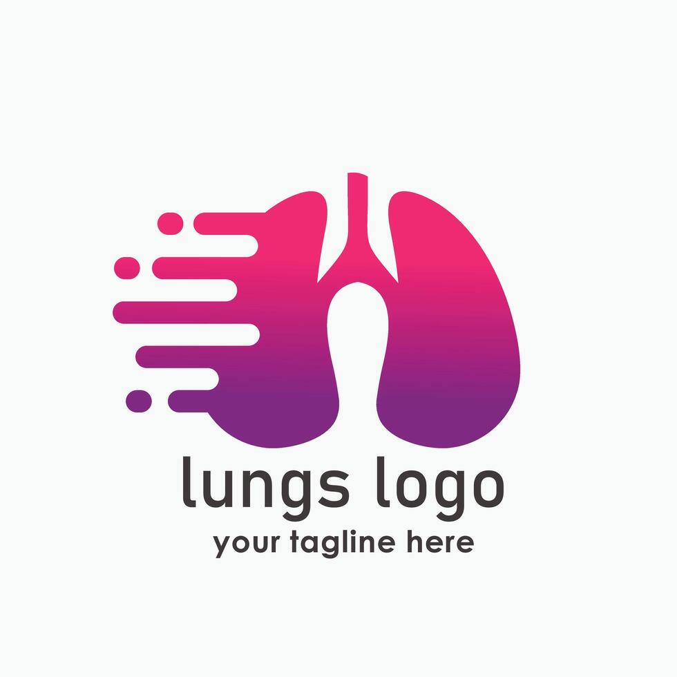lungs logo icon design, healthy and technology logos, medical design inspiration vector
