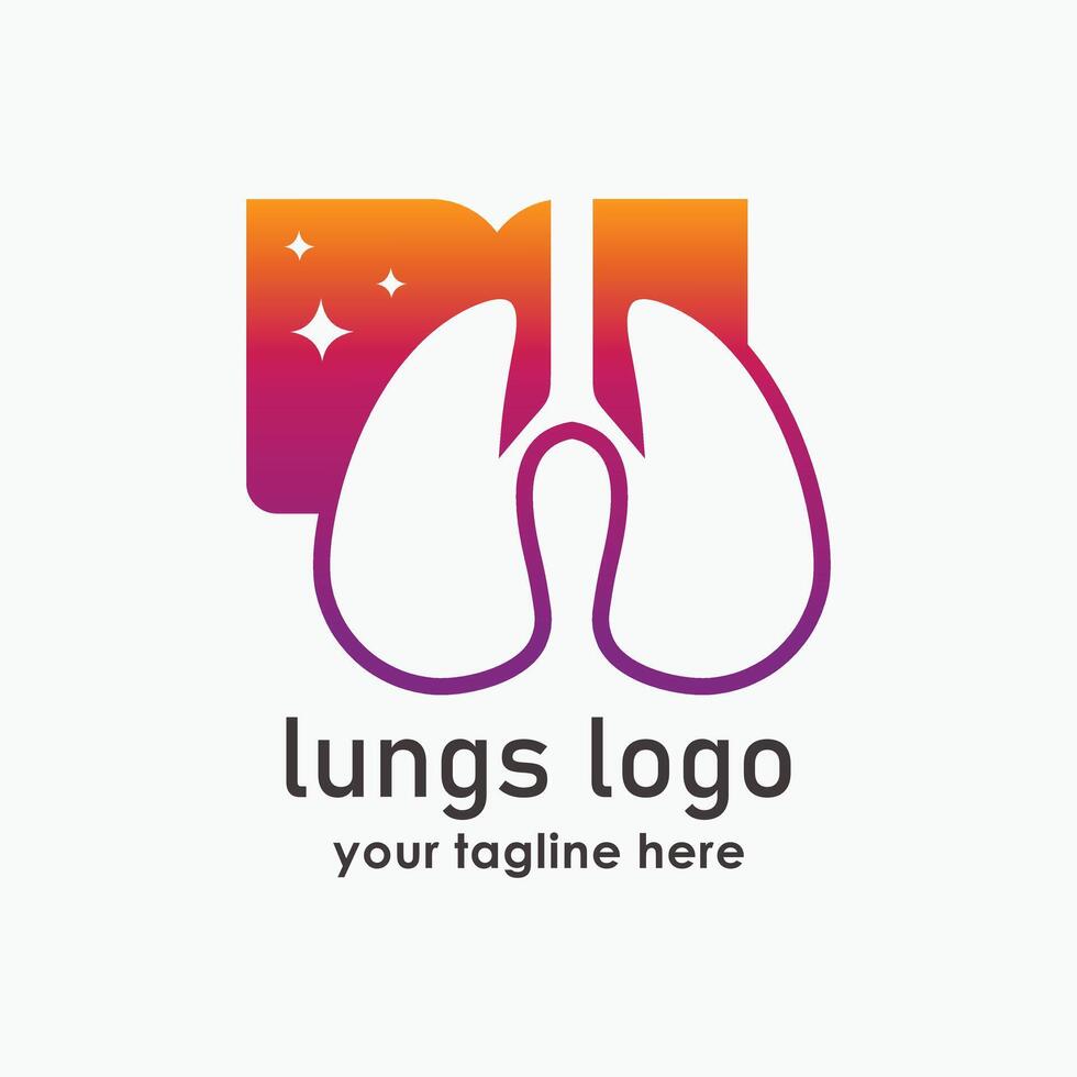 lungs education logo concept, book and lungs logo concept, healthy logo icon design vector