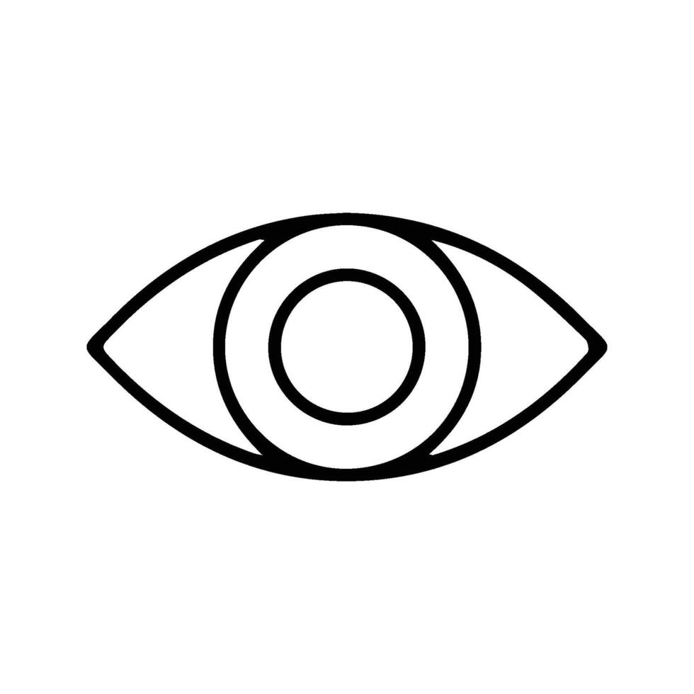Eye Icon. Eyeball Illustration. Vision Symbol. EPS 10. vector