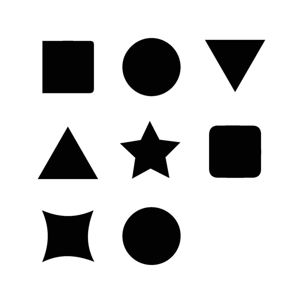 Various Shapes Icons. vector