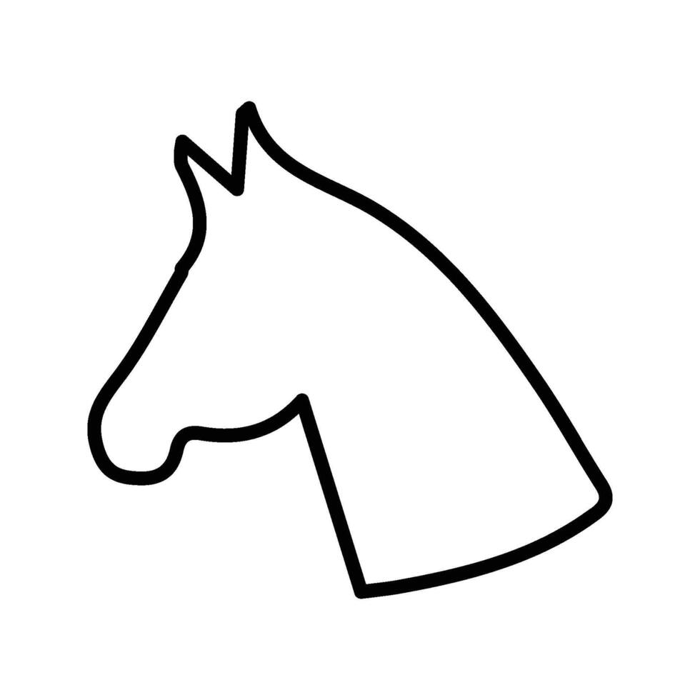 Horse Head Silhouette Illustration. vector
