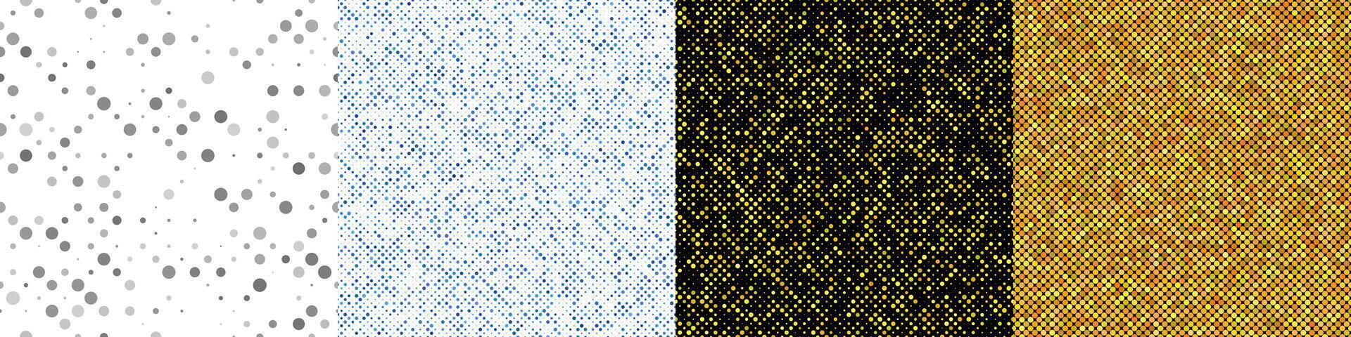 Seamless geometric circle pattern bacground collection vector