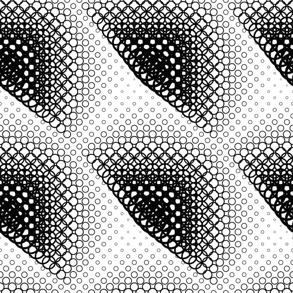 Abstract black and white seamless circle pattern background design vector
