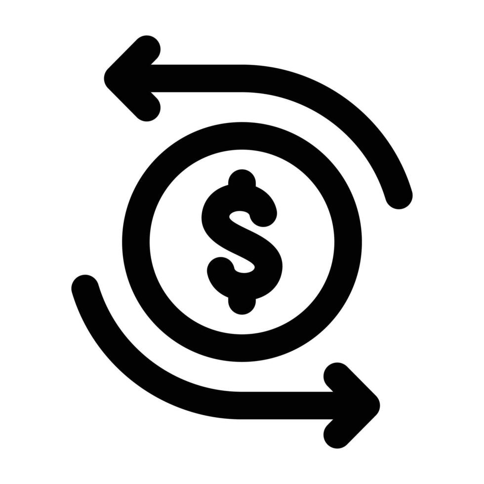 Simple Cash Flow outline icon. The icon can be used for websites, print templates, presentation templates, illustrations, etc vector