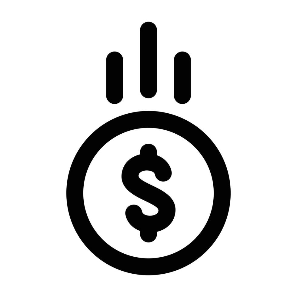 Simple Financial Drop outline icon. The icon can be used for websites, print templates, presentation templates, illustrations, etc vector