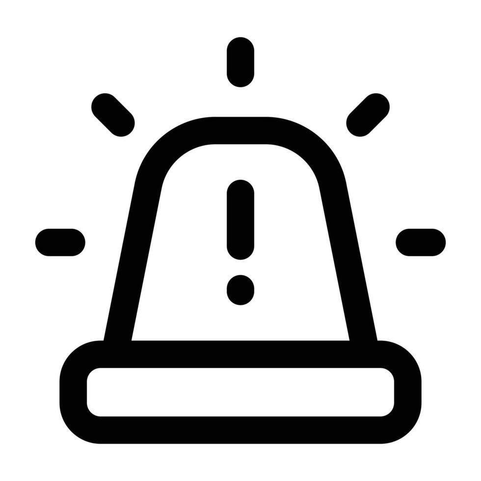 Simple Siren outline icon. The icon can be used for websites, print templates, presentation templates, illustrations, etc vector
