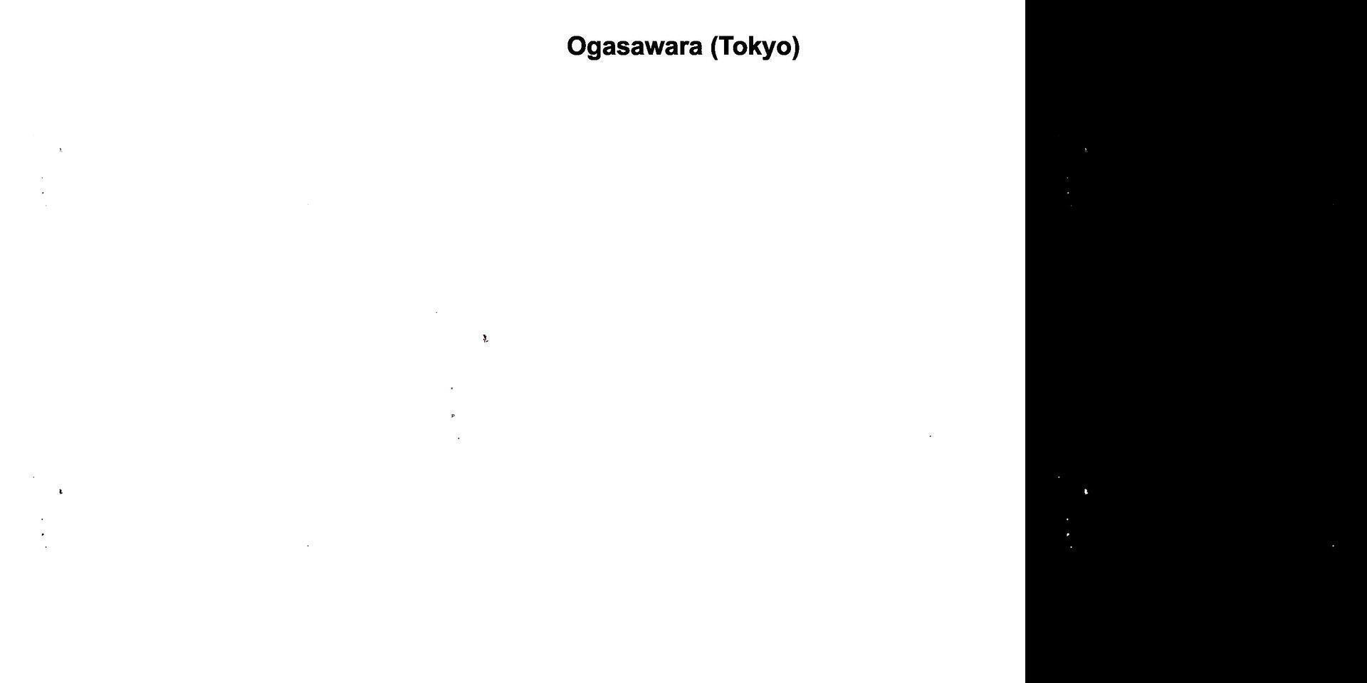 Ogasawara, Tokyo outline map set vector