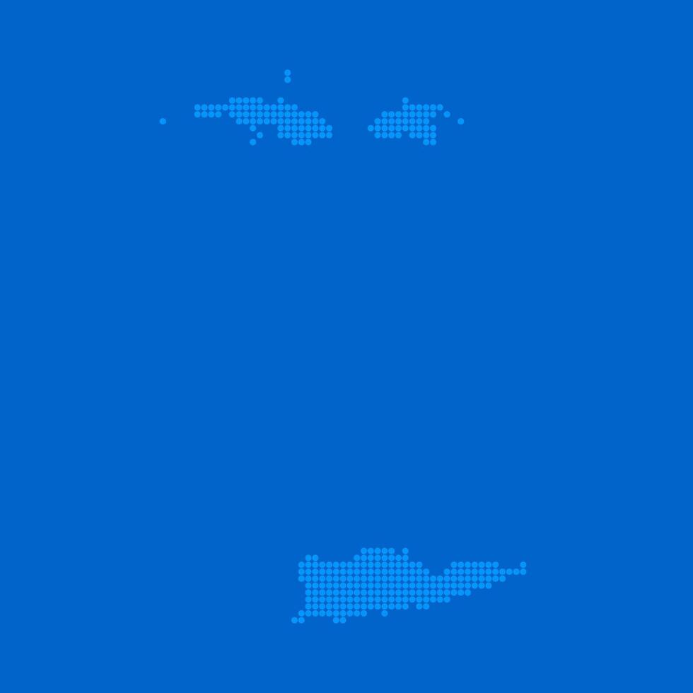 Blue halftone dot outline map background of Virgin Islands vector