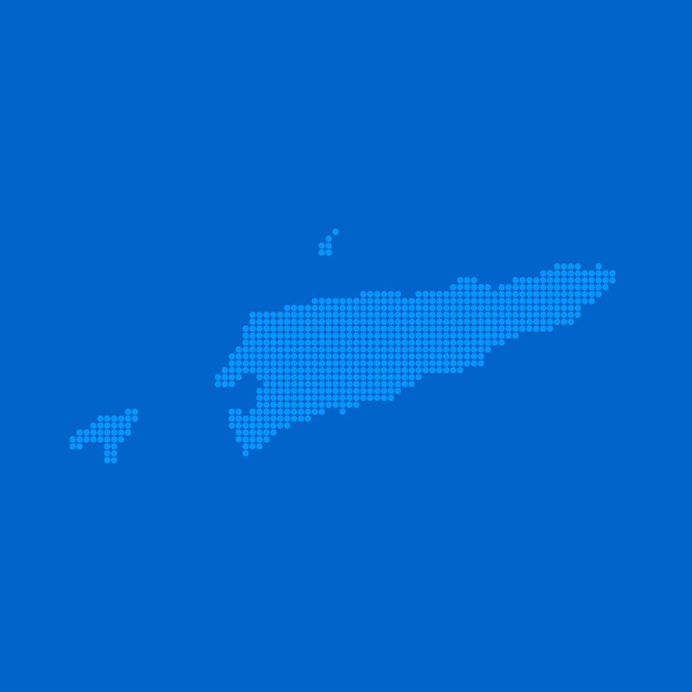 Blue halftone dot outline map background of Timor-Leste vector