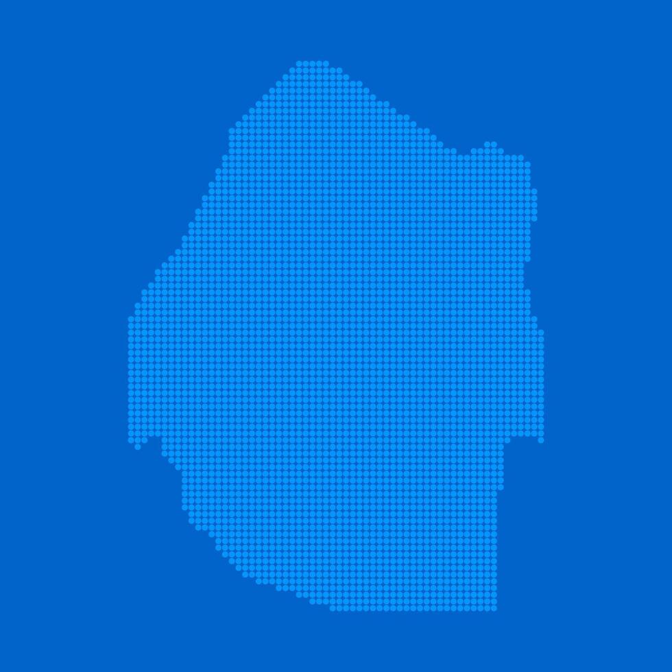 Blue halftone dot outline map background of Swaziland vector