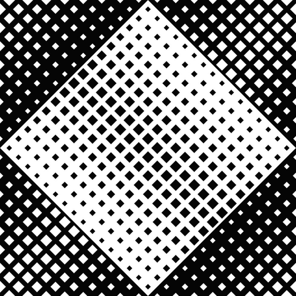 Black and white geometric diagonal square pattern background vector