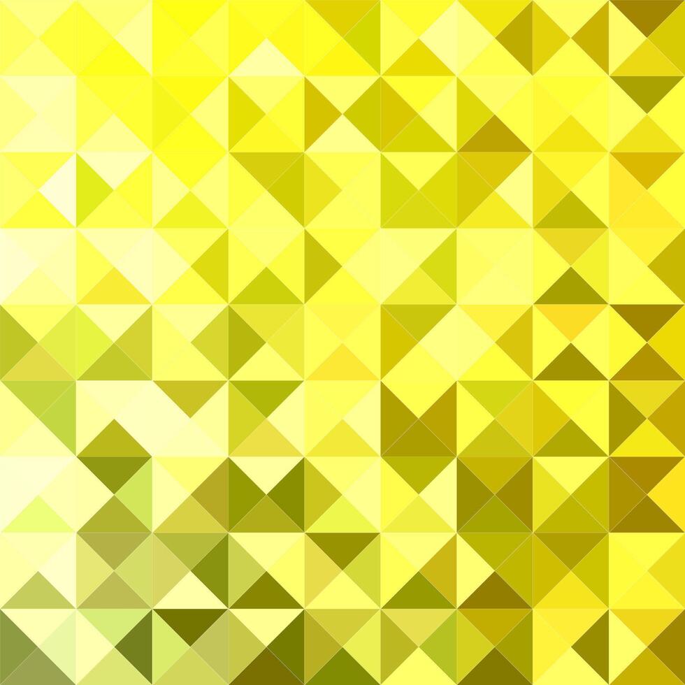 Yellow bright triangle mosaic background vector