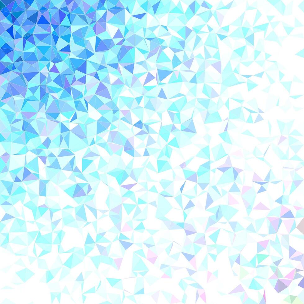 Light blue triangle polygon mosaic background design vector