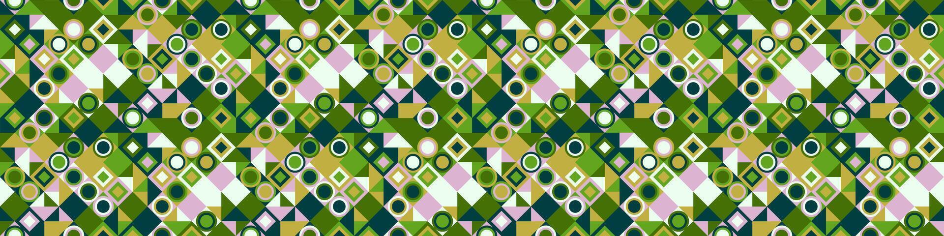 Diagonal mosaic pattern background - abstract geometrical wide design vector