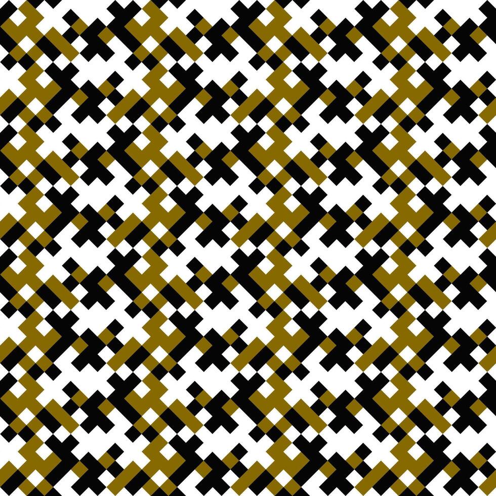 Geometrical mosaic pattern background - repeating abstract repetitive graphic with three colors vector
