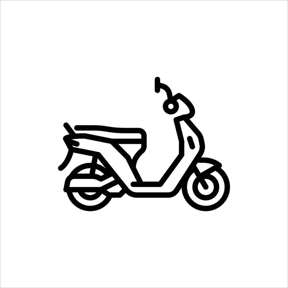 classic scooter outline style icon. scooter line style illustration. vector