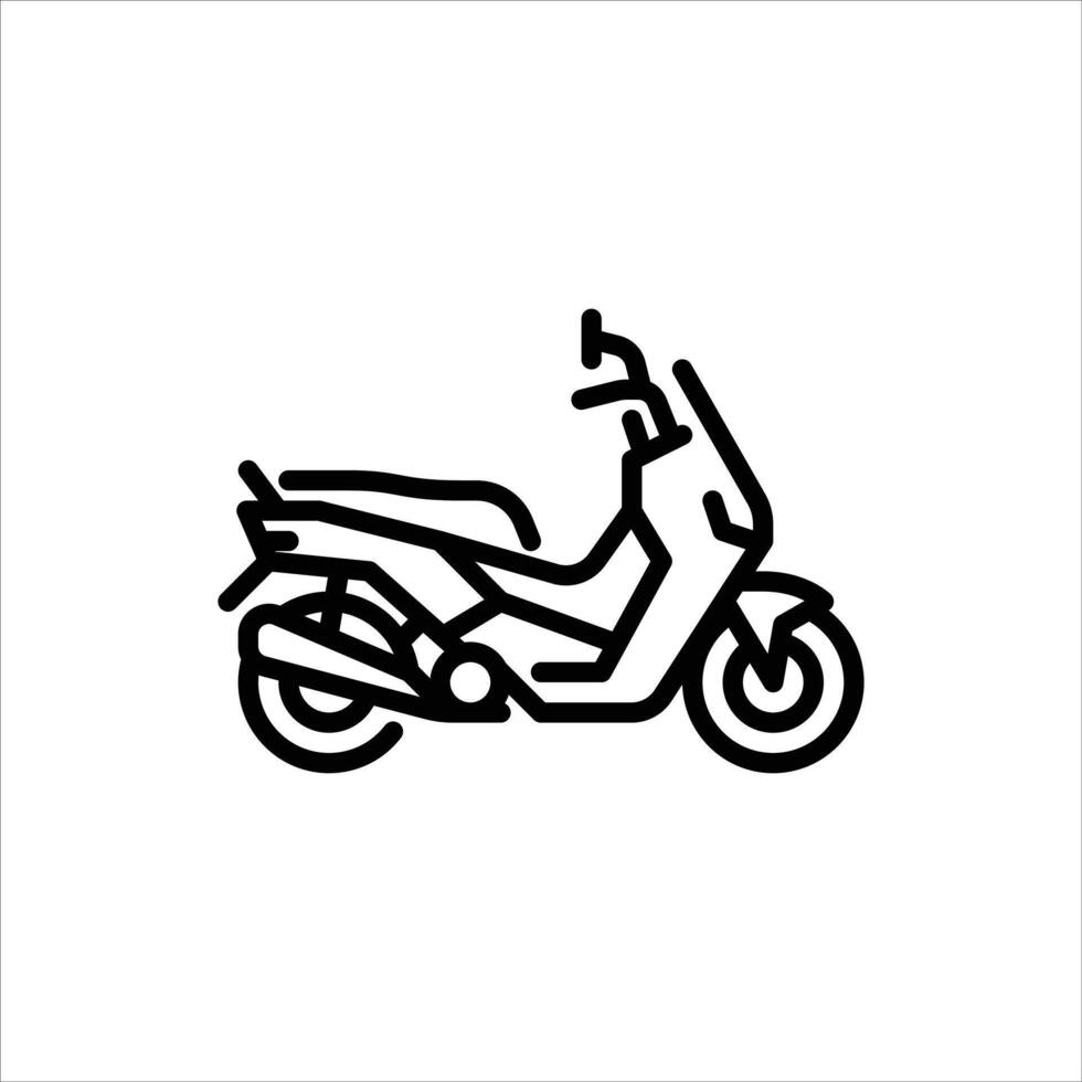 Maxi Scooter outline style icon. Maxi Scooter line style illustration. vector