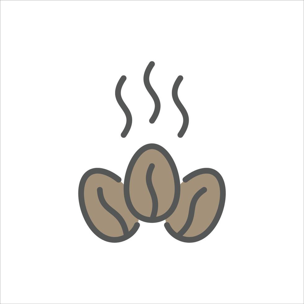 aromatherapy filled outline icon. coffee beans color line illustration. vector