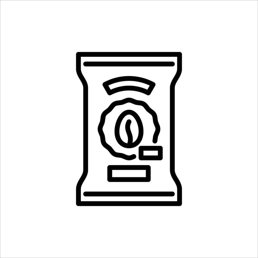 instant coffee outline icon. coffee black line illustration. vector