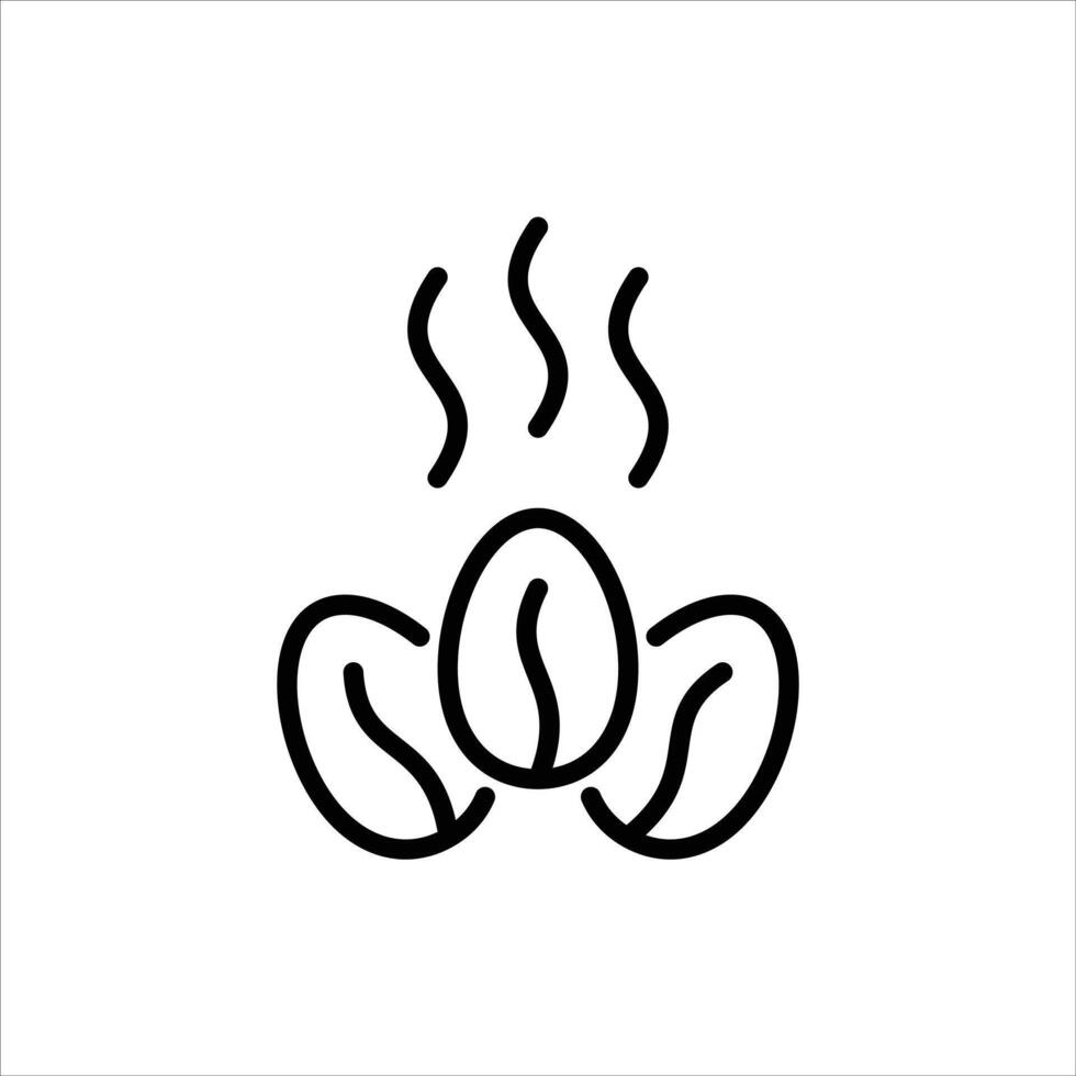 aromatherapy outline icon. coffee beans black line illustration. vector