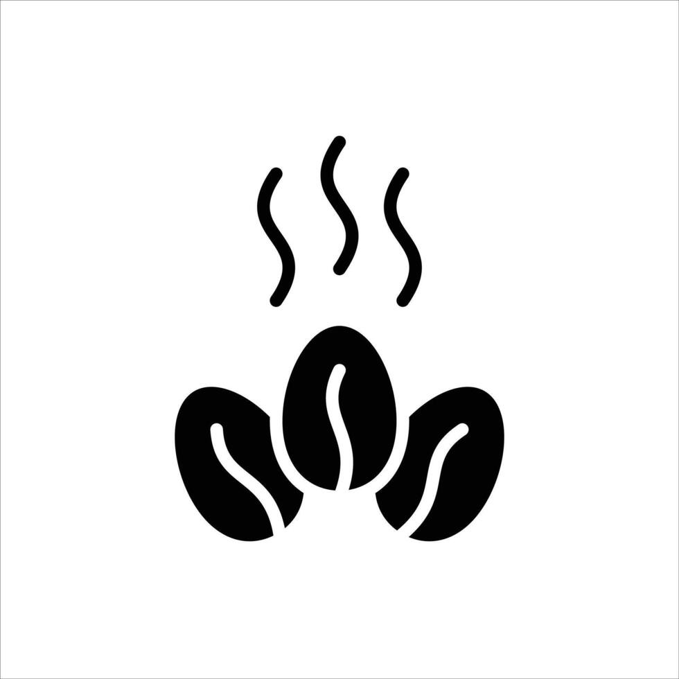 aromatherapy glyph icon. coffee beans solid line illustration vector