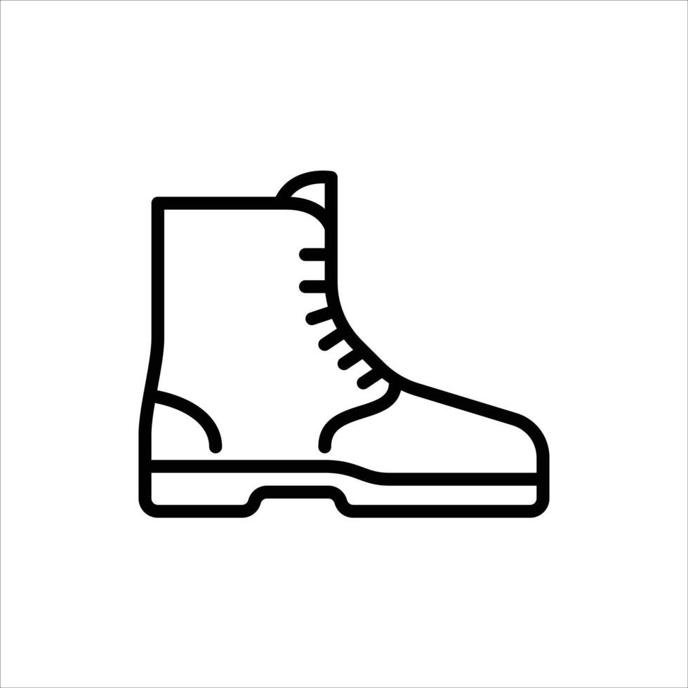 boots outline icon. autumn fashion black line illustration. vector