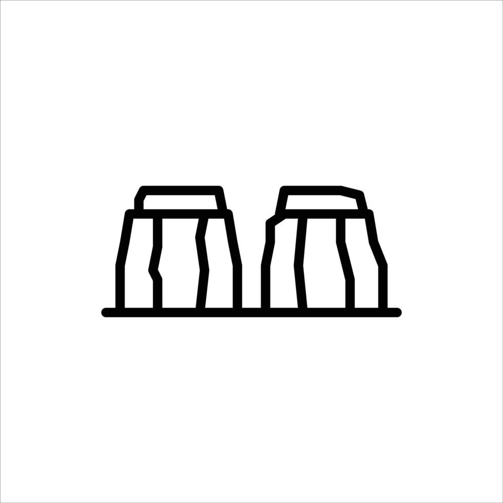 stonehenge outline icon. stonehenge black line illustration. vector