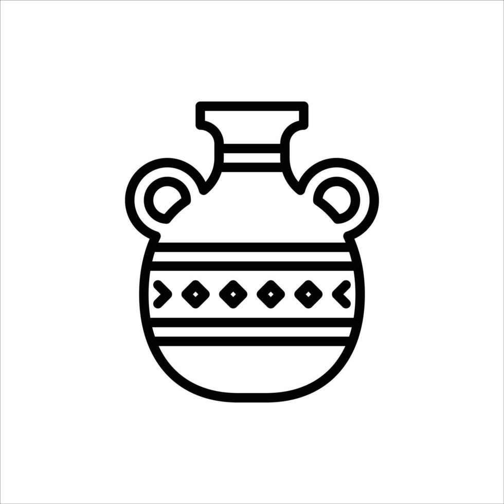 vase outline icon. vase black line illustration. vector