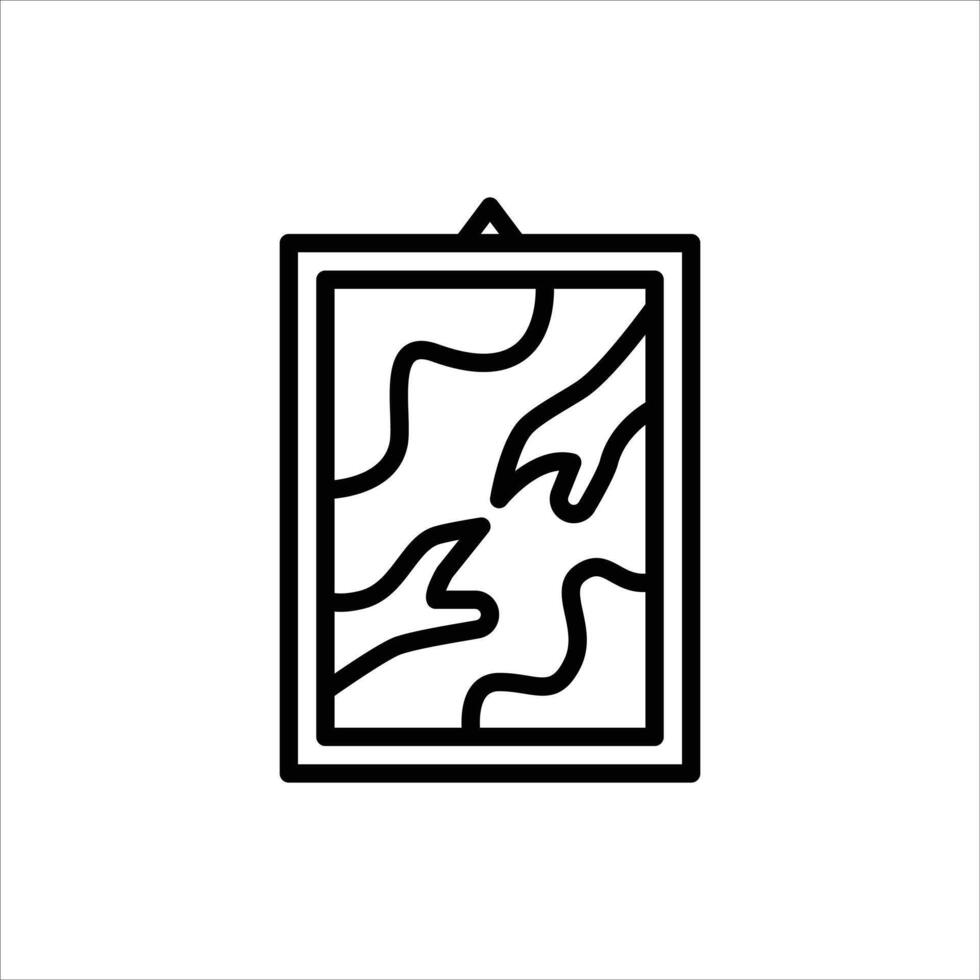 painting outline icon. art black line illustration. vector