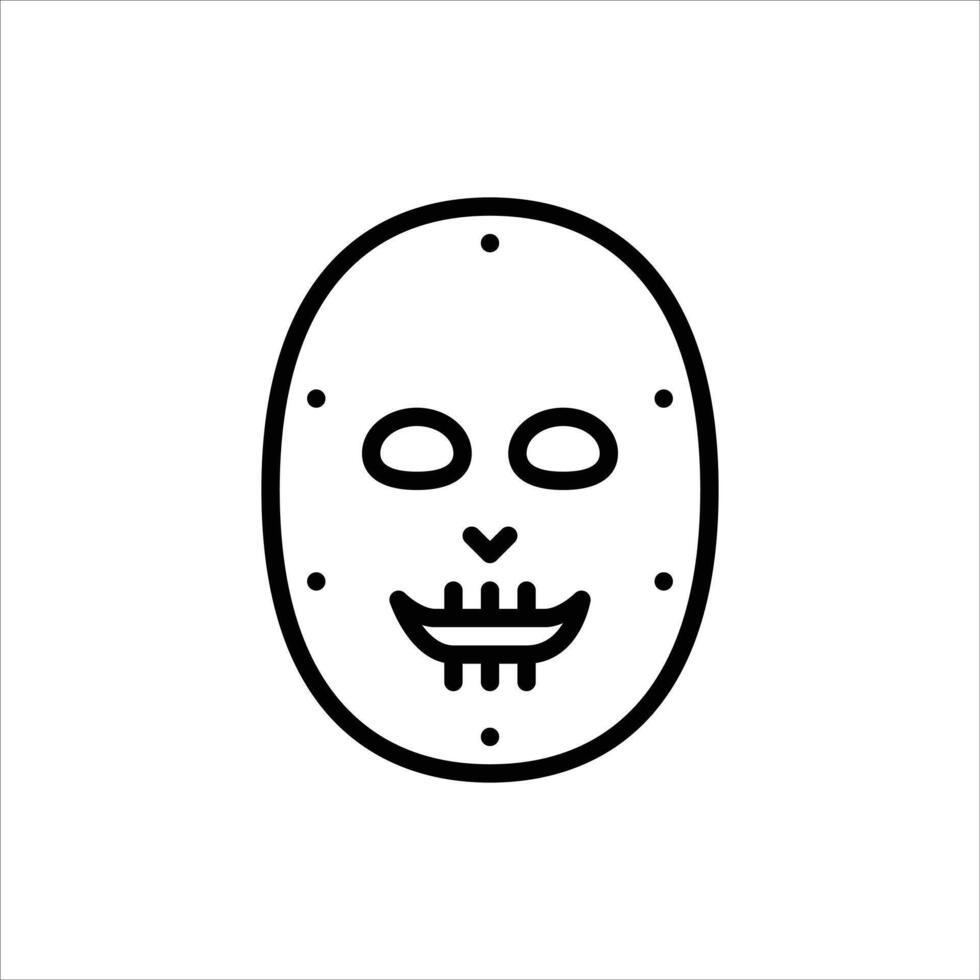 old mask outline icon. mask black line illustration. vector