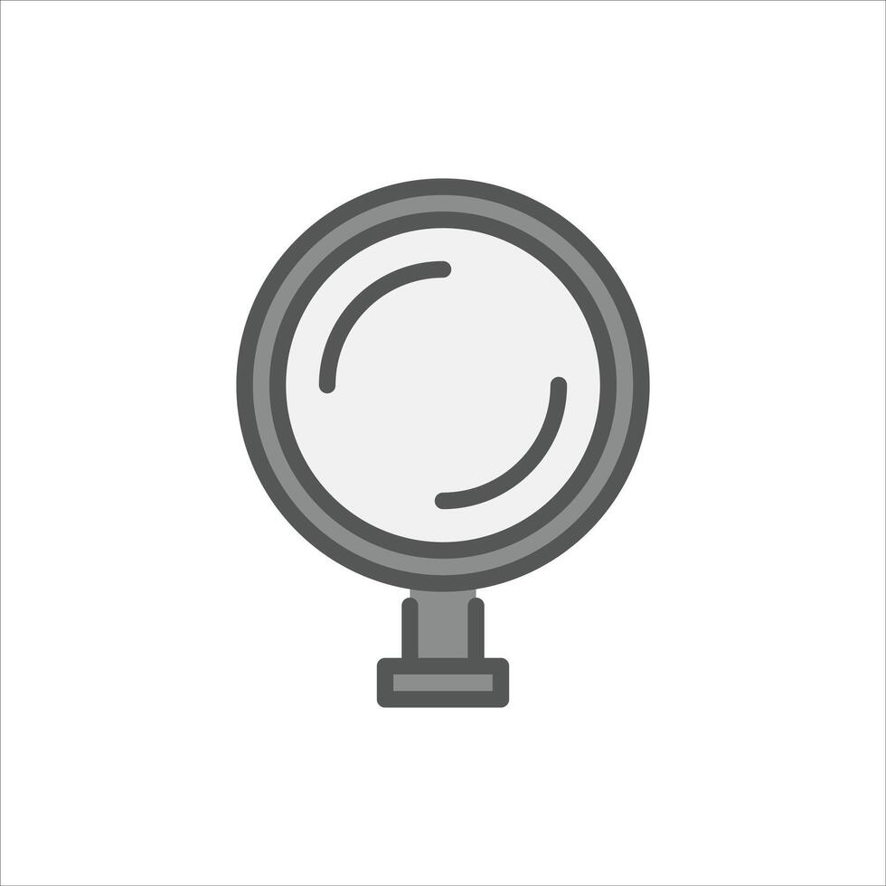 magnifier filled outline icon. service tool color line illustration. vector