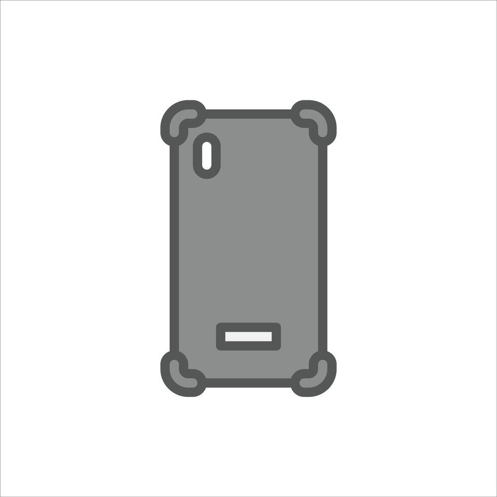 smartphone case filled outline icon. gadget protection color line illustration. vector