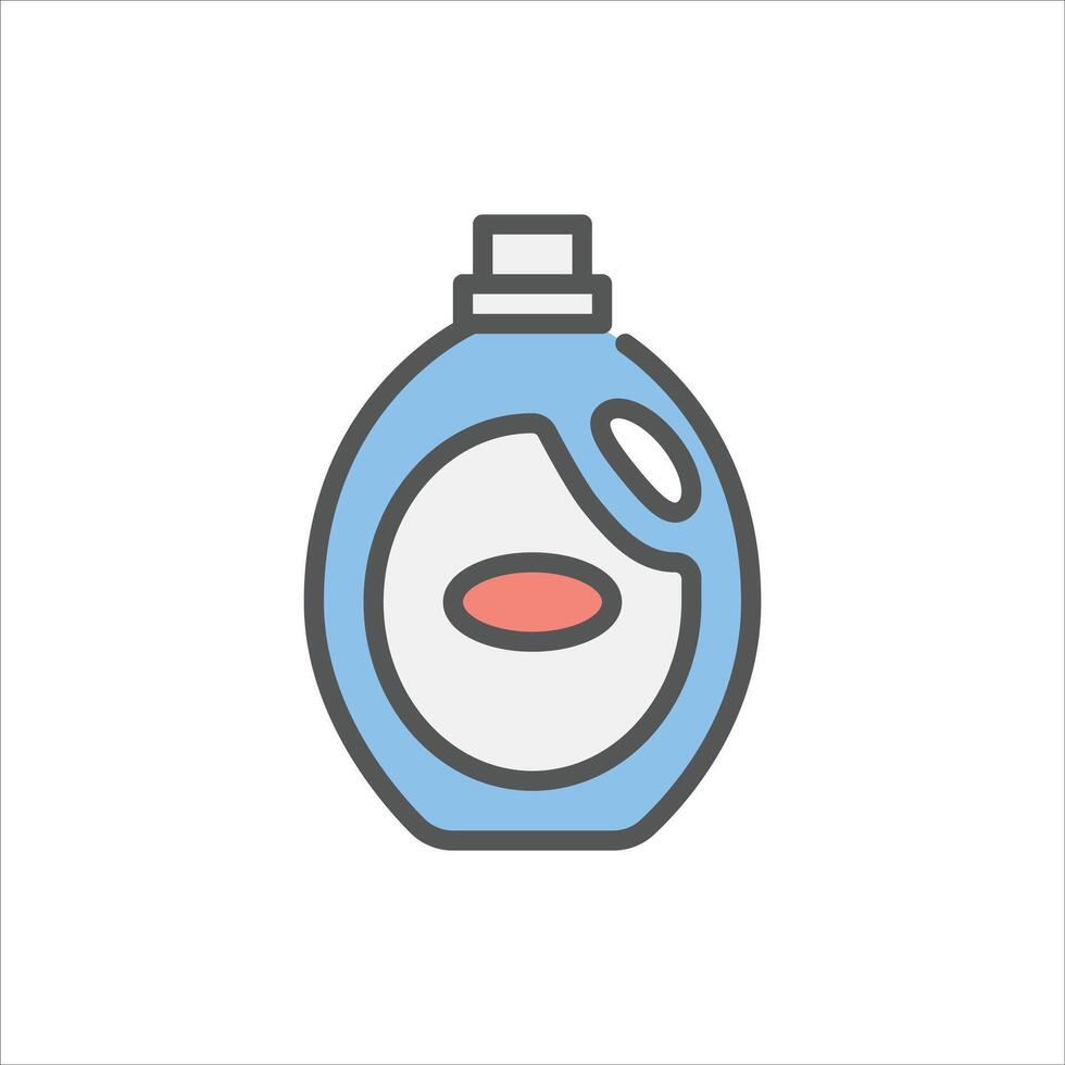 detergent filled outline icon. household color line illustration. vector