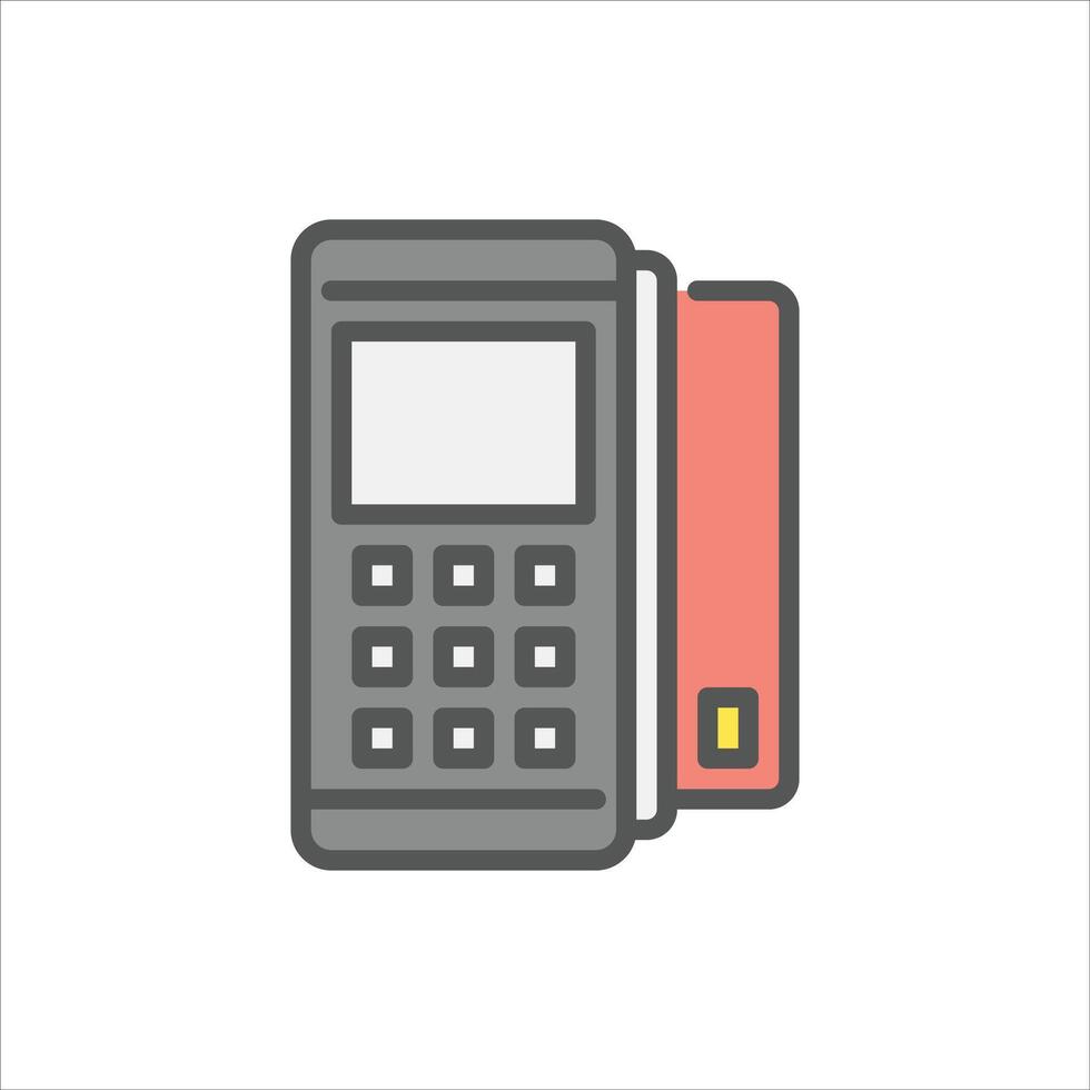 card payment filled outline icon. payment color line illustration. vector