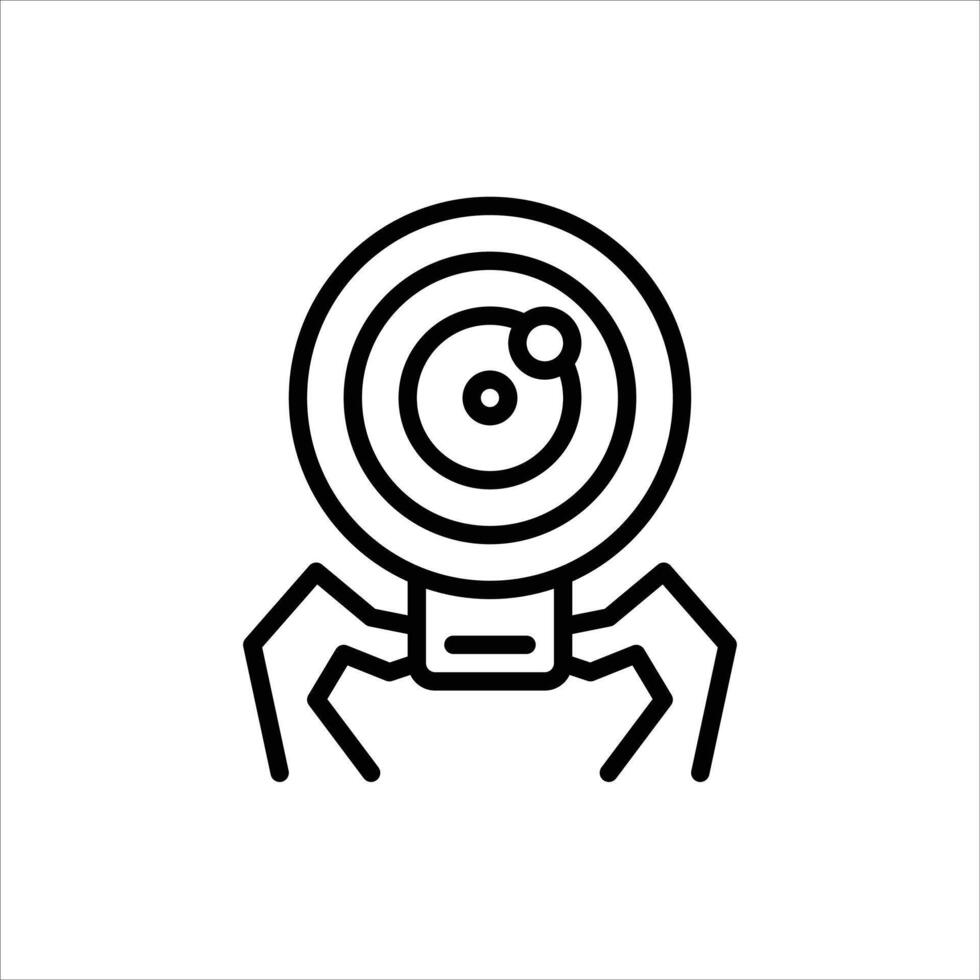 nanobot outline icon. nanobot black line illustration. vector